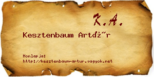 Kesztenbaum Artúr névjegykártya